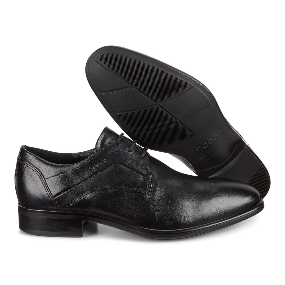 ECCO Mens Derby Shoe Black - Citytrays - XWJ-571809